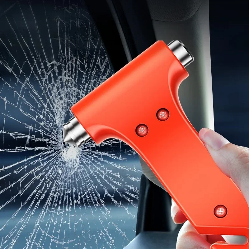 Car safety hammer 2-in-1 car escape hammer window breaker Vehicle emergency multi-functional magic body protection hammer