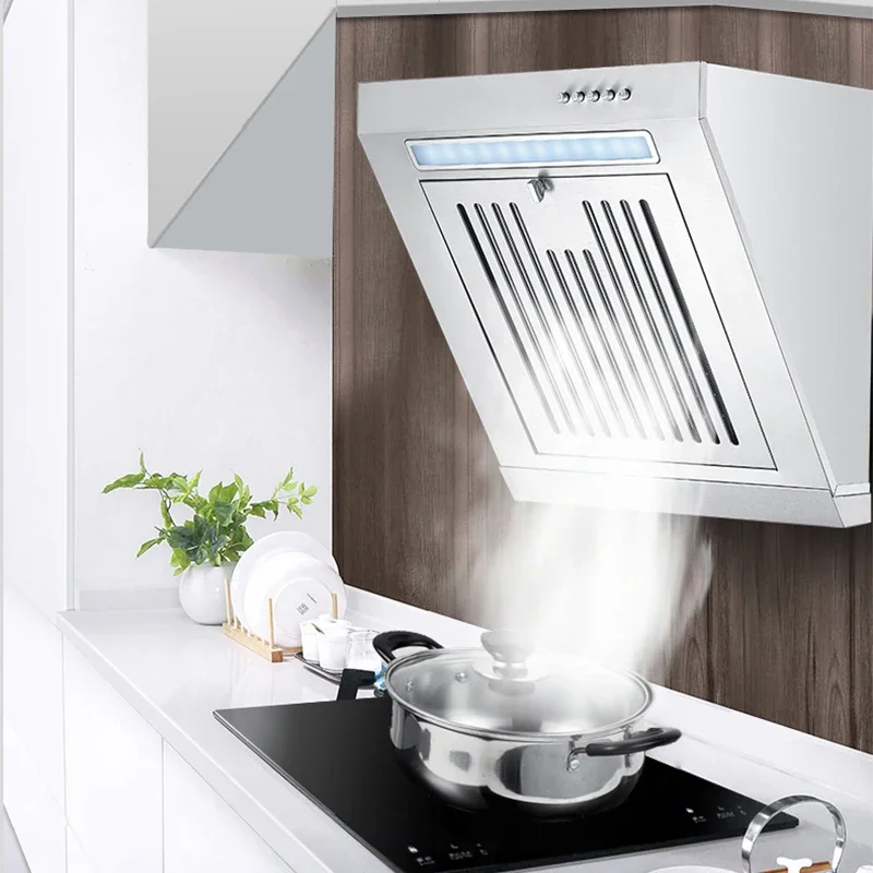 for 230W Mini Side Suction Range Hood Stainless Steel Panel Hanging Household Ventilator 400mm Kitchen Cooker Hoods 220V