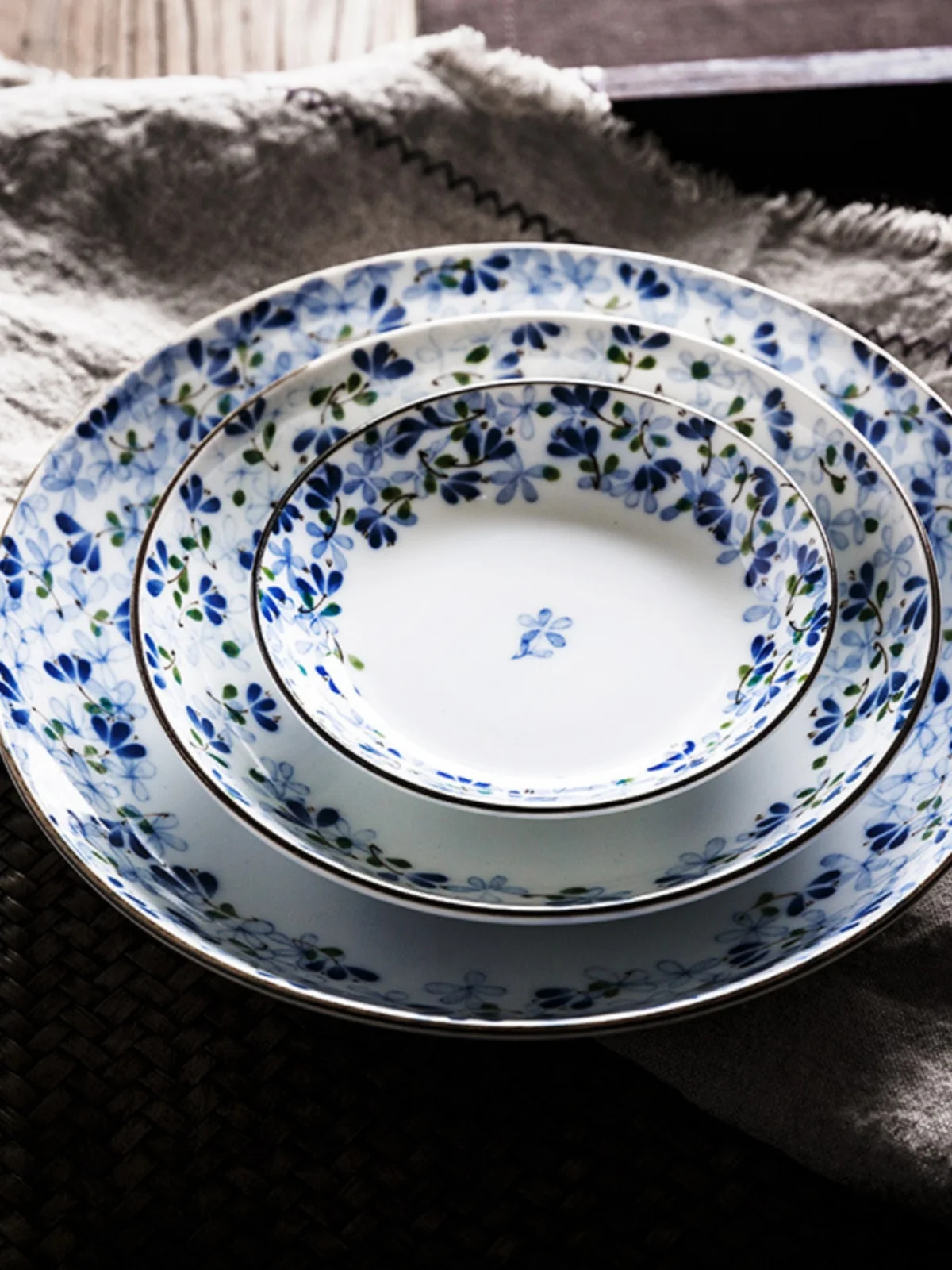 vaisselle-japonaise-sle-cerc-motif-marguerite-bleue-fre-sle-plat-fi-assiette-di-assiette-singe-circulaire-taille-adulte-78-pouces