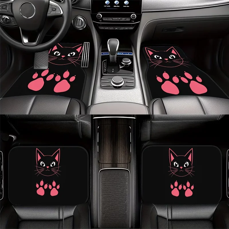 4Pcs Pink and Black Cat Paw Pr - Interior Design Type 评论和价格