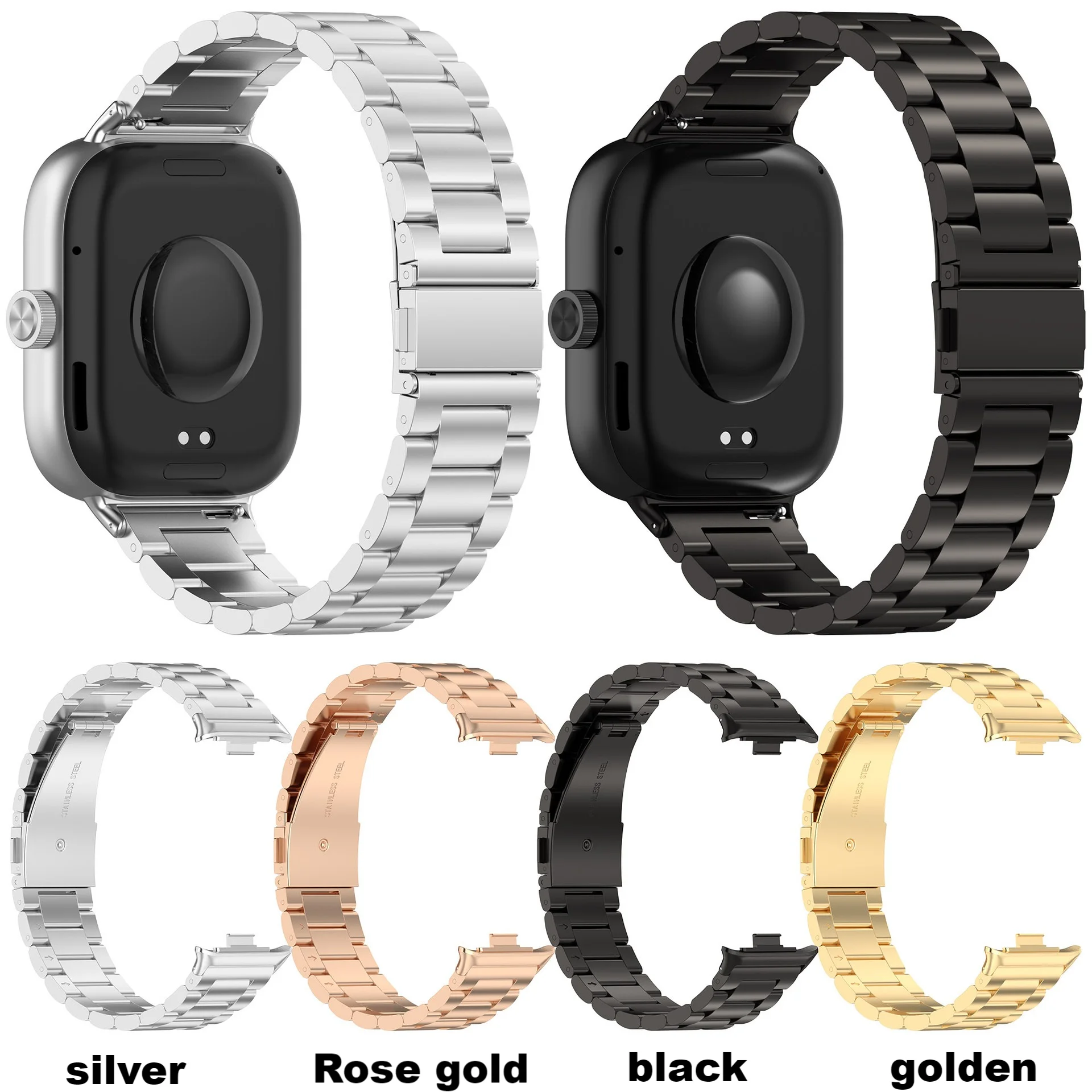 Stainless steel Strap For Redmi watch 5 4 strap Replaceable strap For Xiaomi smart band 9 8 pro strap accessories