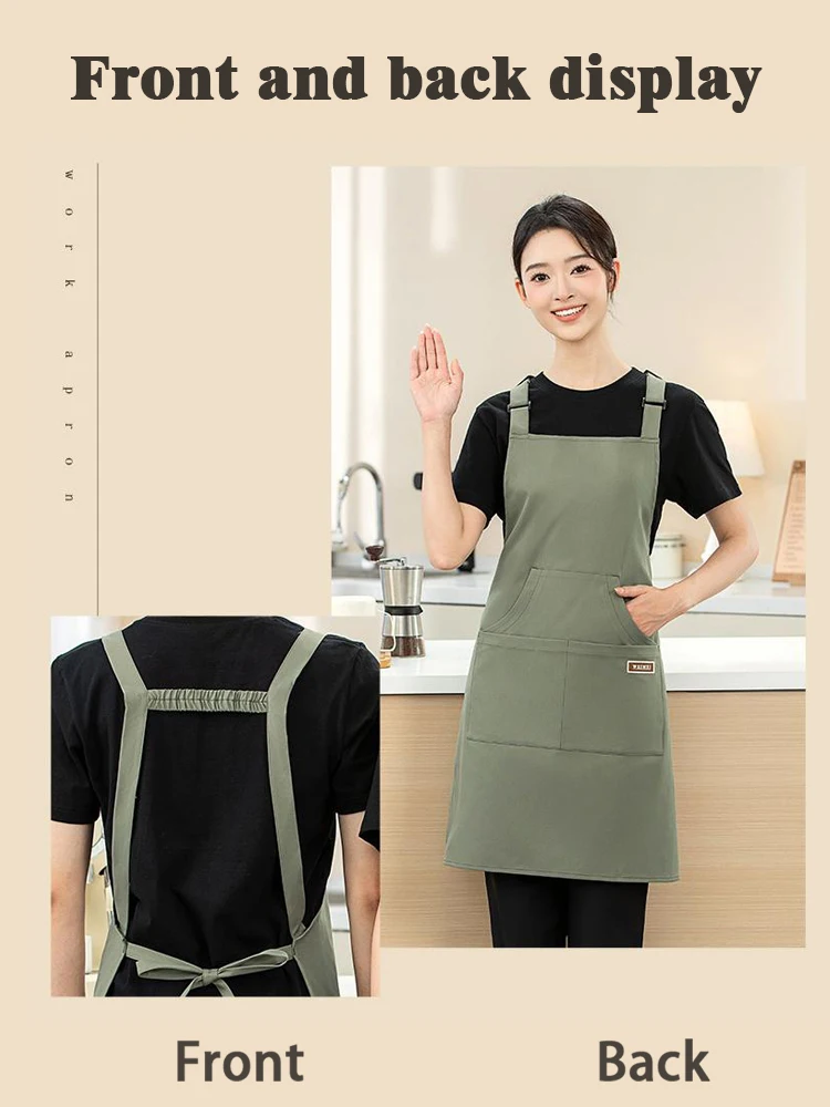 Mono delantal impermeable flexible: ropa protectora suave para restaurante, cafetería y uso al por menor, cómodo y resistente a las manchas