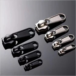 10pcs Plating Black #3 #5 #8 Metal Zipper Pulls Sutable For Nylon Resin Metal Zippers High-grade Slider Zinc Alloy Zipper Head