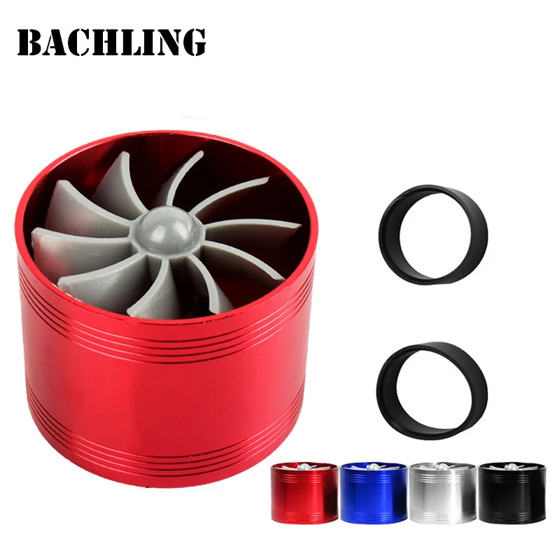 Car Turbine Supercharger Turbo Refit Car Air Intake Turbonator Single Fan Supercharger Gas Saver Kit Auto Replacement Part