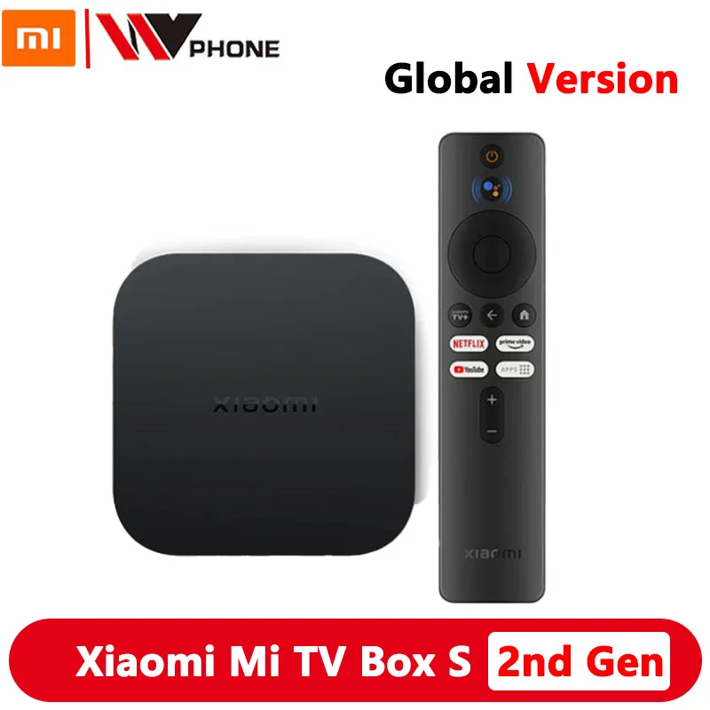 Global Version Xiaomi Mi TV Box S 2nd Gen 4K Ultra HD BT5.2 2GB 8GB Dolby Vision HDR10+ Google Assistant Smart Mi Box S Player