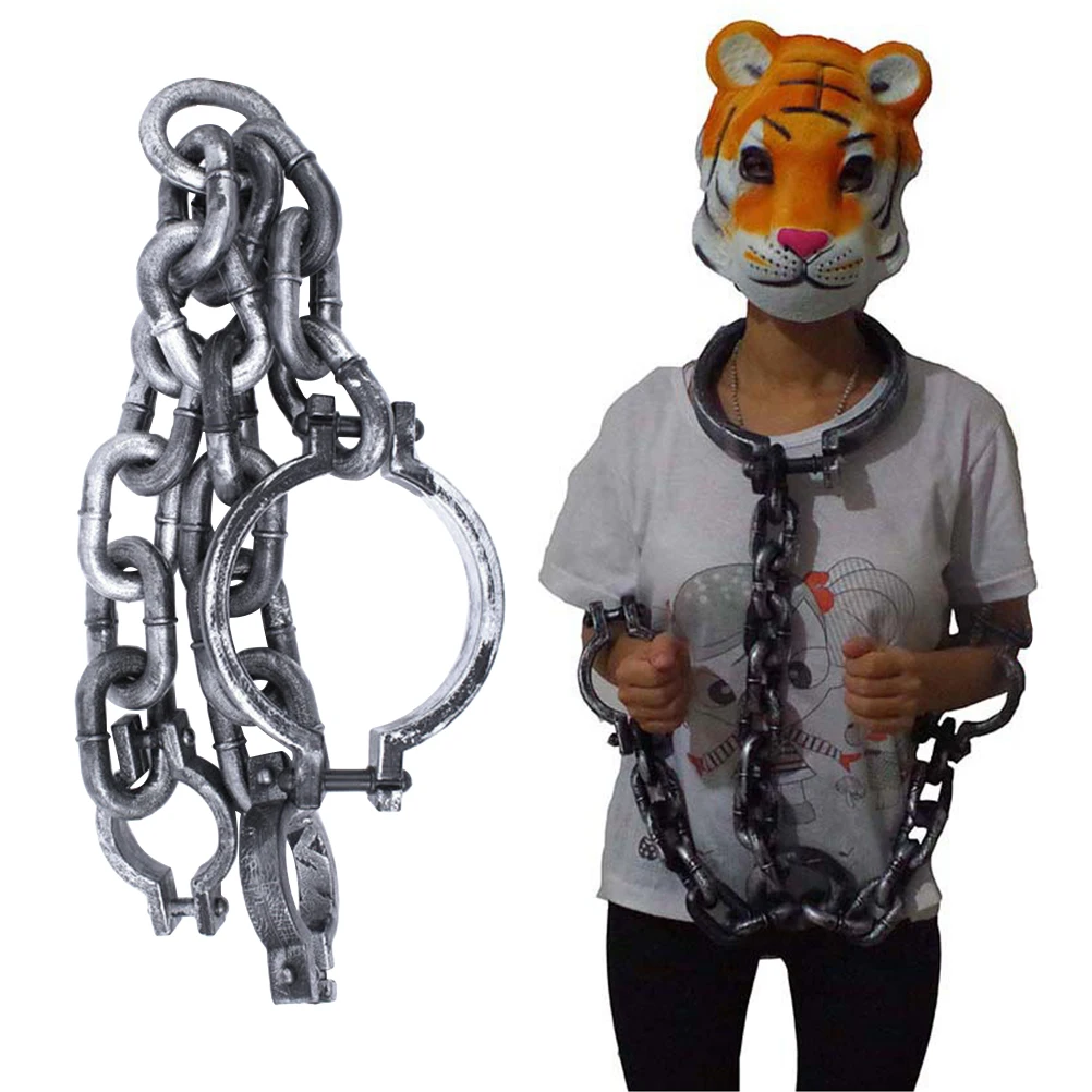 

Prop Plastic Chains for Halloween Party Costume Role Play Stage Performance Convict Accessories Light Durable