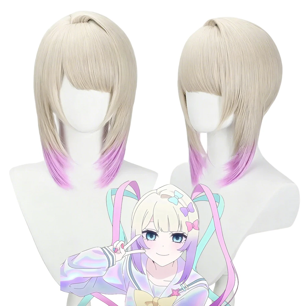 Perruque de Cosplay Game NEEDY GIRL OVERDOSE Rain pour femme, cheveux courts, synthétique, résistante à la chaleur, perruque complète, accessoire d'Halloween