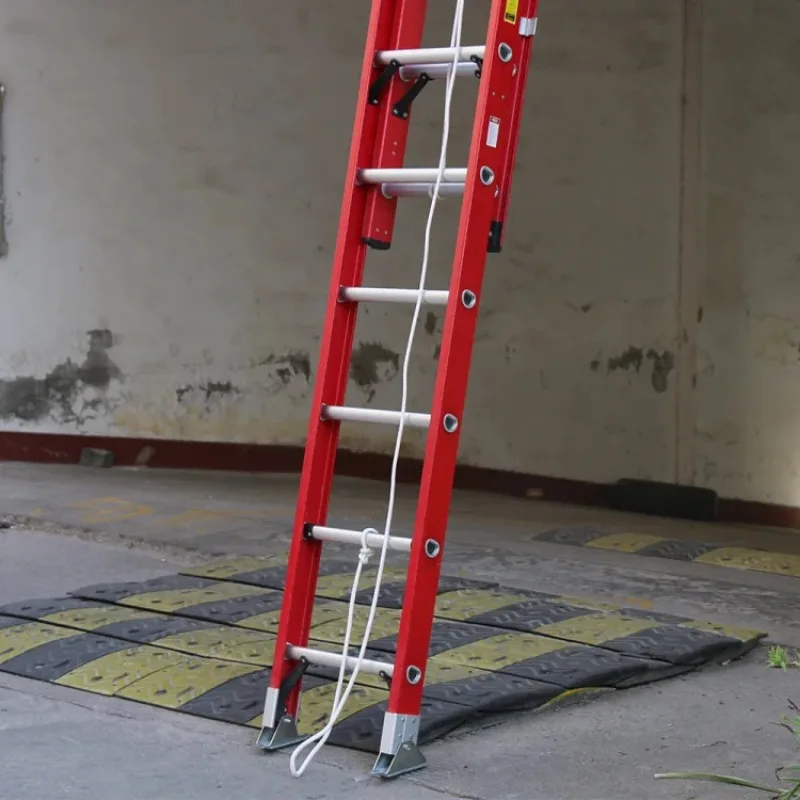 Factory Direct Sales of 2 Combined FRP Step Ladder Minimalist Industrial Material Extension Ladder Platform Ladder