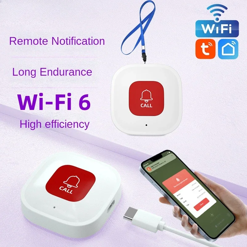 WiFi Emergency Call Button Nursing Home SOS Button WiFi Remote Wireless SOS Button  security protection smart life products