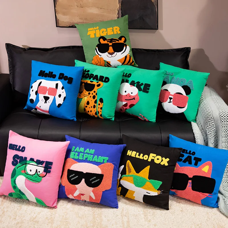 Zwierzęta Panda wąż lampart poduszka na sofę dekoracyjne poszewki na poduszki poduszki poszewki na poduszki 35cm/45cm do salonu, kanapy