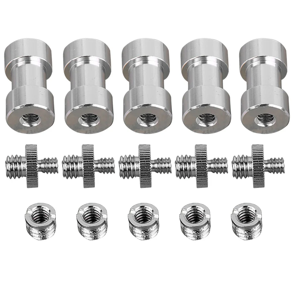 18 szt. Adapterów śrub mocujących do statywu 1/4 cala na 3/8 cala do akcesoriów fotograficznych, statywów oświetleniowych studyjnych, obrotowy uchwyt, zestaw konwerterów