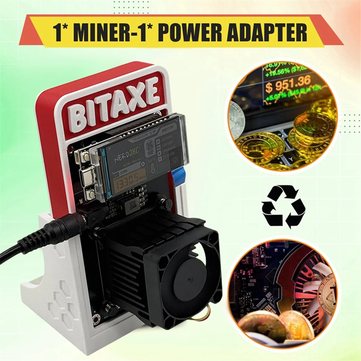 Bitaxe Gamma 601 Nerdaxe 1.2TH/S 1200GH/S BTC ソロマイナー 18-22W BM1370 Asic Antminer S21 Pro クリプトマイナー EU プラグから