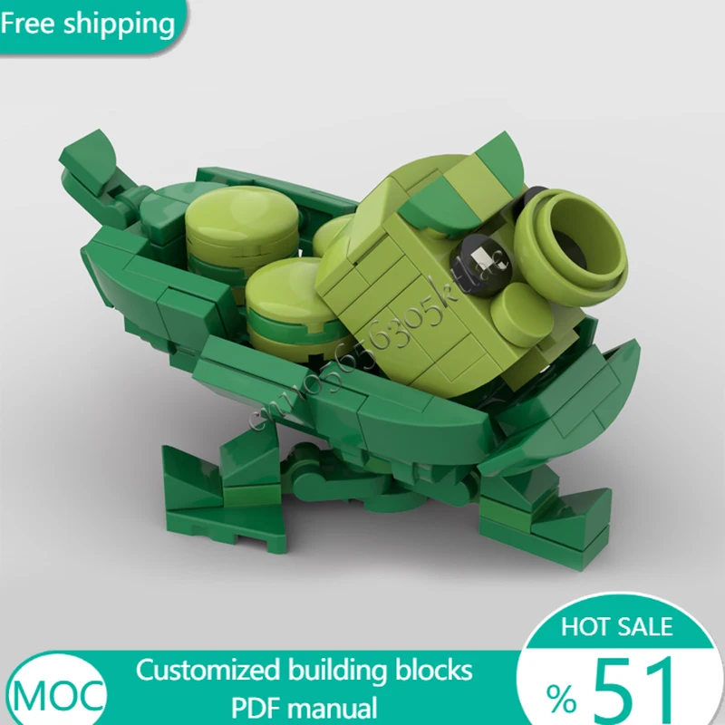 109 PCS Trees Sling pea MOC Customize Modular Building Block Educational Creative Design Model Design DIY Boy Toy Christmas Gift