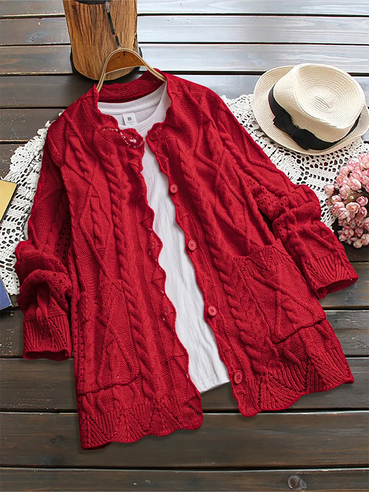 Thumbnail 2 - #19 Latest Button Front Knit Cardigans Offers