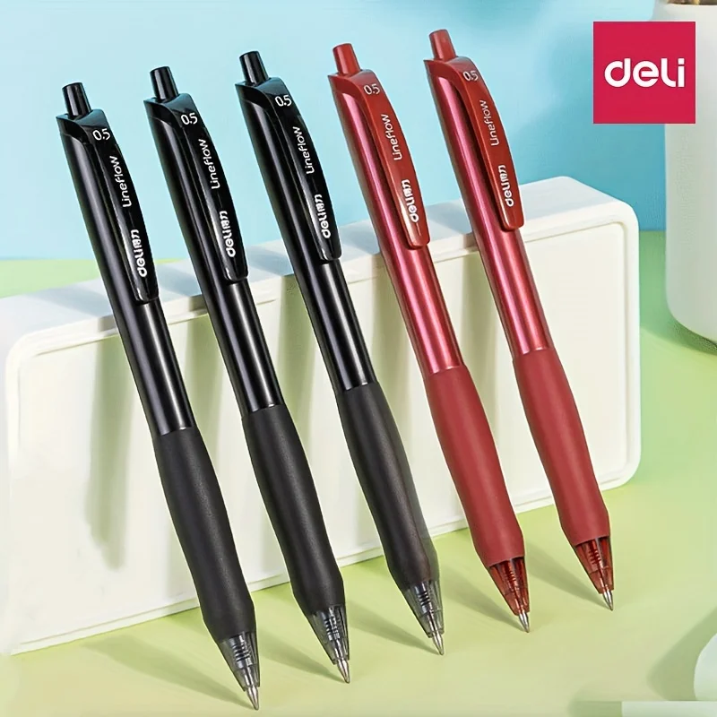 Large Capacity Simple Gel Ink Pen Office School Smooth Wirting Gel Pens Black Blue Red Color Soft Grip Witing Tools Stationery