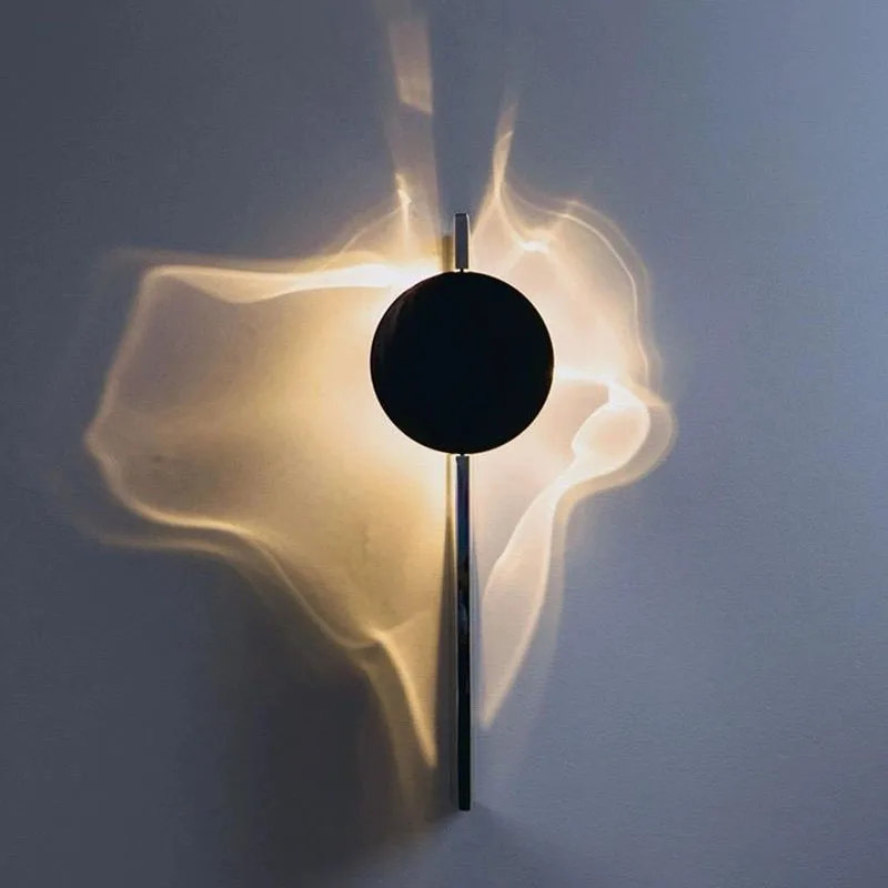 Modern LED Wall Sconce, Double Round Design Wall Light, Warm Glow Decorative Lamp for Bedroom Living Room