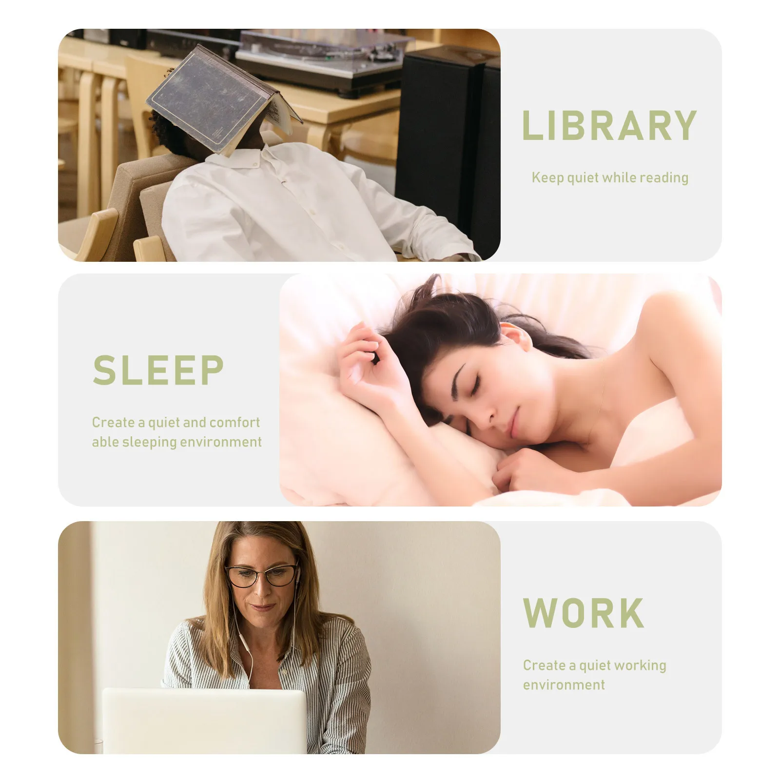 1 Pair Silicone Ear Plugs Reusable Noise Reduction Earplugs For Sleeping Concerts Swimming Studying Lightweight Soundproof