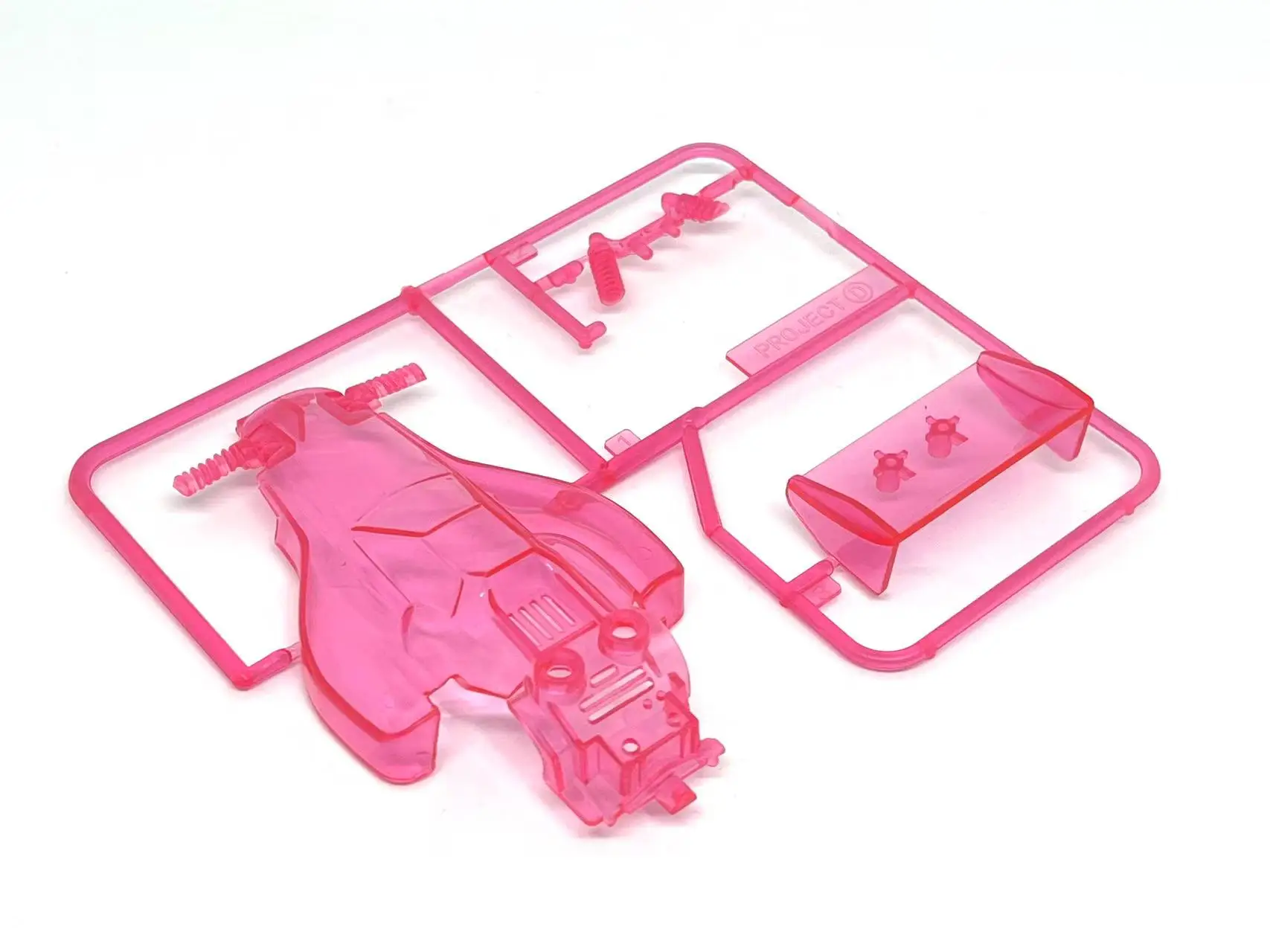 homemade tamiya mini 4wd racing car ASTUTE shell black/white/purple/clear pink