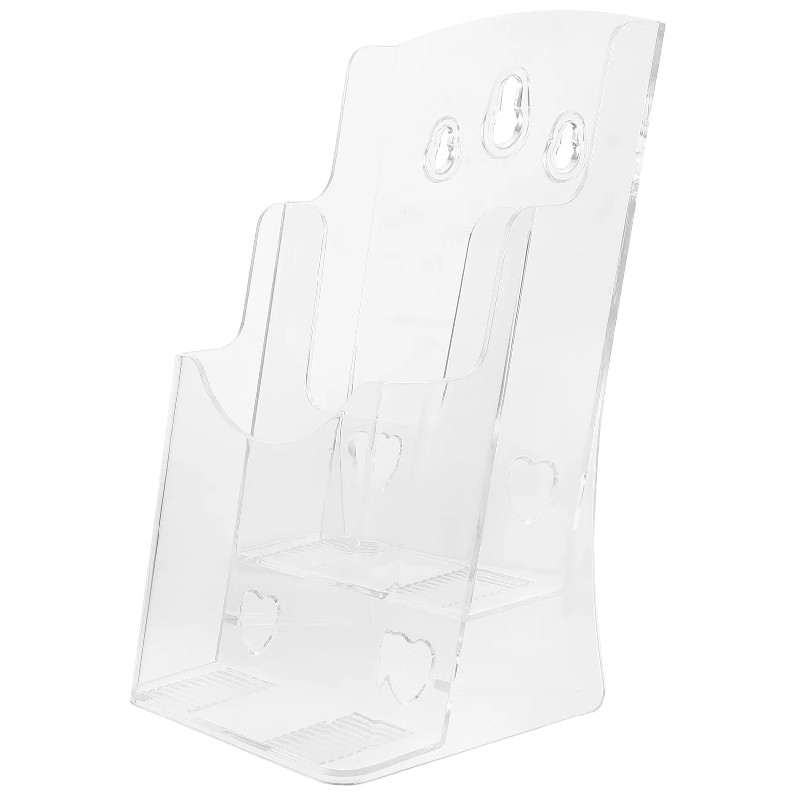 Wall Mount File Holder Pamphlet Brochure Display Stand Desk Desktop Clear Sloping