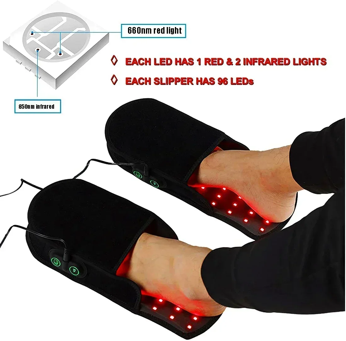 Wireless Red Light Therapy Foot Massager Tools Infrared LED Light Therapy Foot Pain Relief Relieve Skin Bruising