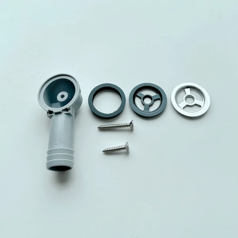 Round Overflow Connector For Kitchen Sink Stainless Steel Fitting Quartz Basin Laundry Tub Pipe Repair Installation Component