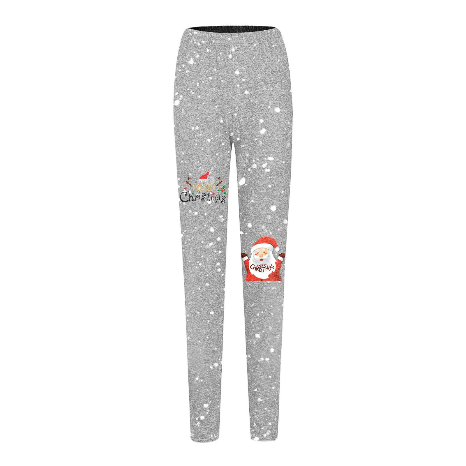 Leggings con stampa natalizia donna elastico Slim Fit vita alta Leggings lunghi pantaloni da allenamento Fitness di natale regali di natale pantaloni elastici