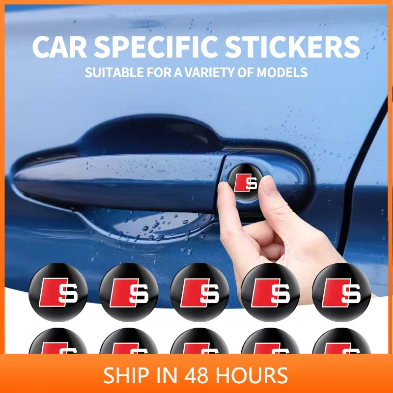 2/5/10 قطعة قفل السيارة ثقب المفتاح ملصقات قفل الباب حماية ملصقات السيارات لأودي S3 S5 S1 S4 S2 S6 RS3 RS4 RS5 RS6 RS8 B8 B6 SLINE TT