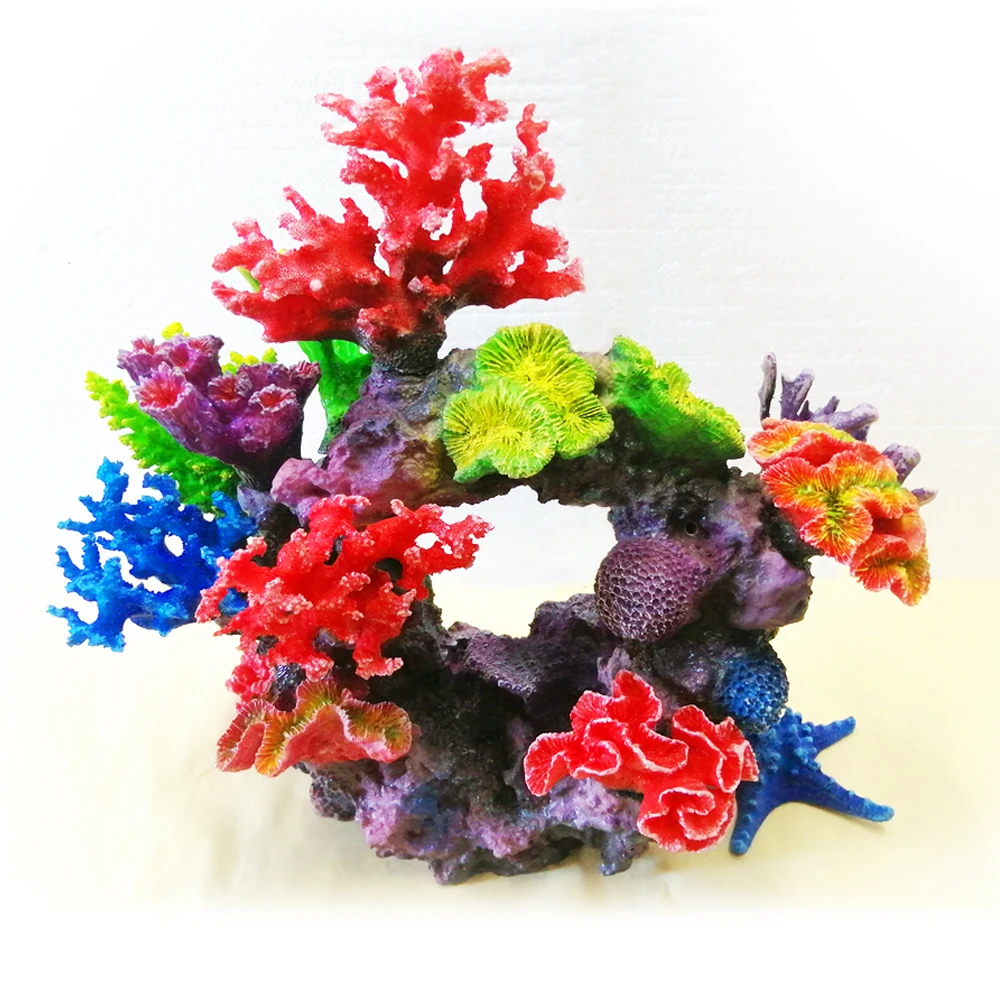 

18.11 Inch Big Size Decoration Aquarium Decoration for Aquarium tank Polyresin Corals and Reef 60cm Aquarium tank