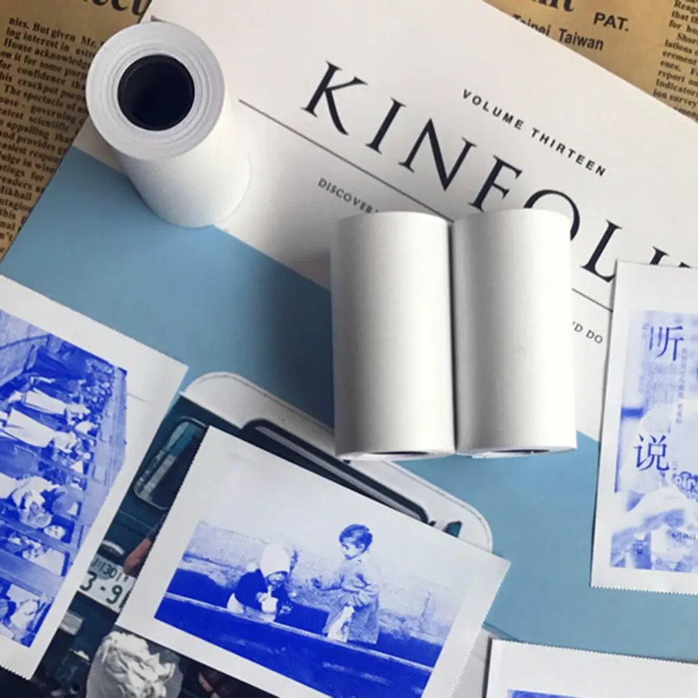 3ม้วนทนทานพิมพ์กระดาษสติกเกอร์กระดาษความร้อนโดยตรง Self-Adhesive สำหรับ PAPERANG Mini Photo เครื่องพิมพ์อุปกรณ์เสริม