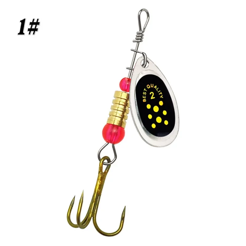 10pcs 6cm 3g Fishing Lure Set Fishing Wobblers cucchiaio di metallo Spinner Spoon bait Crank baits per Pike Crochet Kit esca artificiale