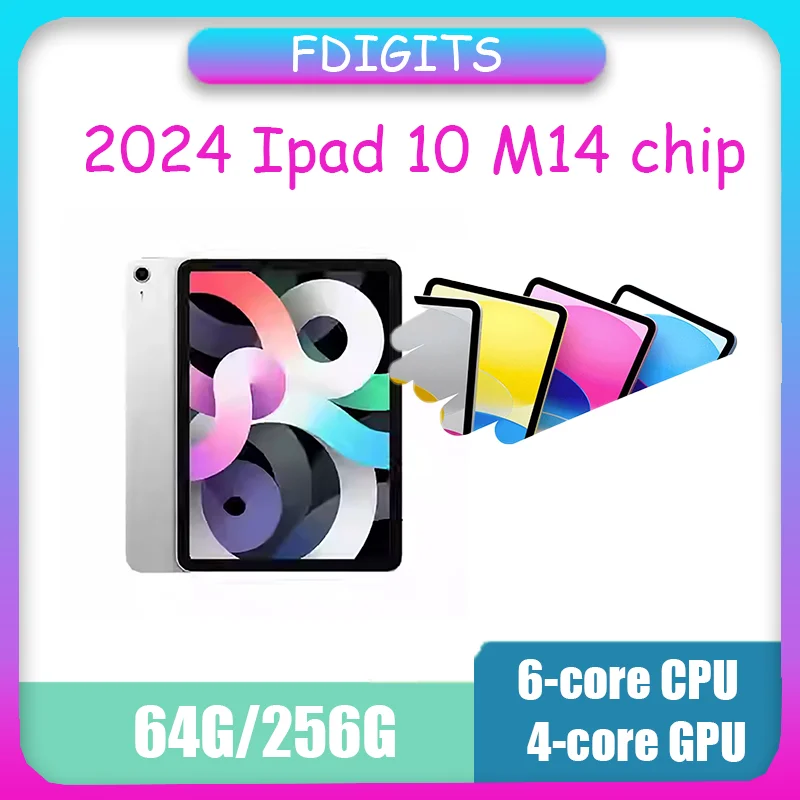 

2022 IPad10 A14 Bionic chip 10.9 Inch Liquid Retina Display 64G/256G WiFi Cellular Touch ID,eSIMM, 6-core CPU 4-core GPU.