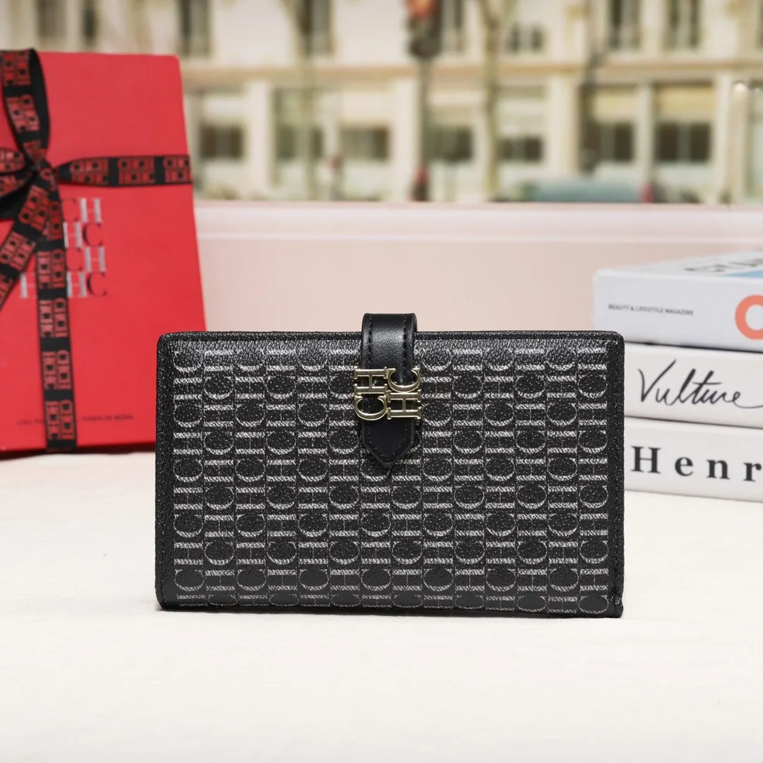 حقيبة يد نسائية عصرية فاخرة من ماركة كارولينا هيريرا، حامل بطاقات للعملات المعدنية، متعددة الاستخدامات، سعة كبيرة، غطاء قلاب بإبزيم #4