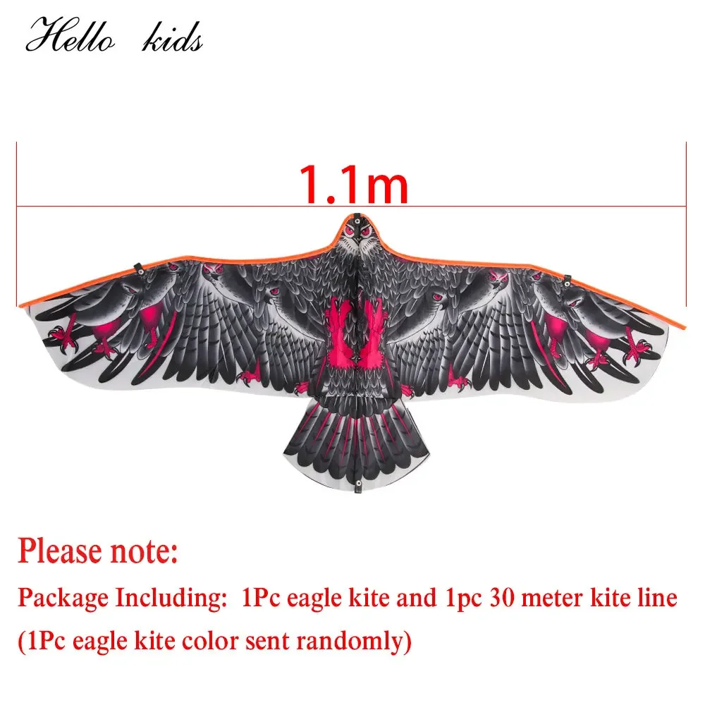 Eagle Kite Line para crianças, pipas grandes voando, esportes ao ar livre, brinquedo DIY, presente para viagens em família, jardim, 30 m, 1.1m