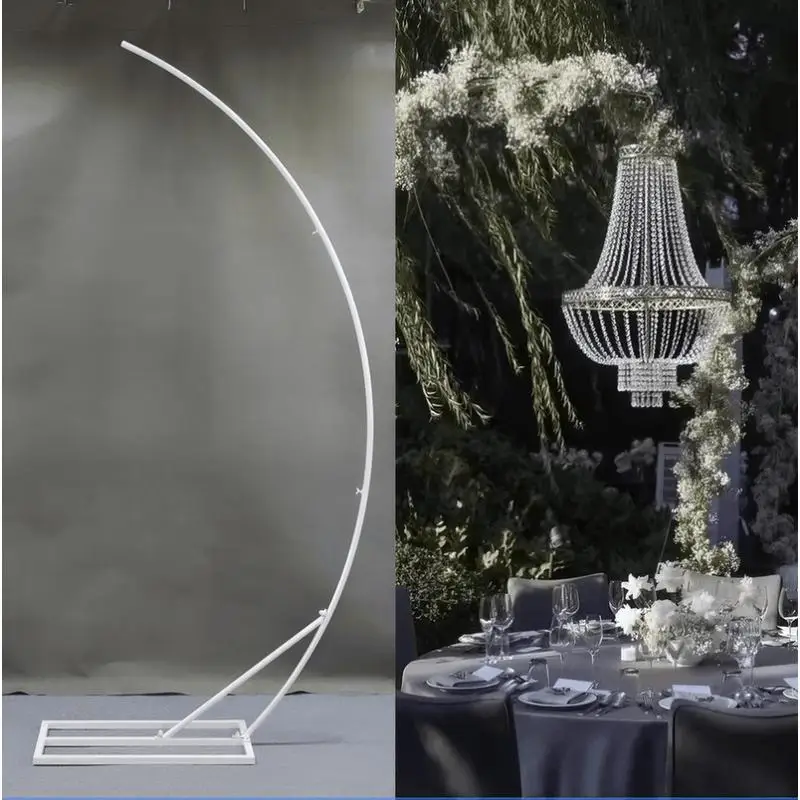 

2-4pcs 2.8m Acrylic Flower Arch Pendants Outdoor Lawn Road Guide Props Long Table Hanging Rack for Party Event Stage Wedding Dec