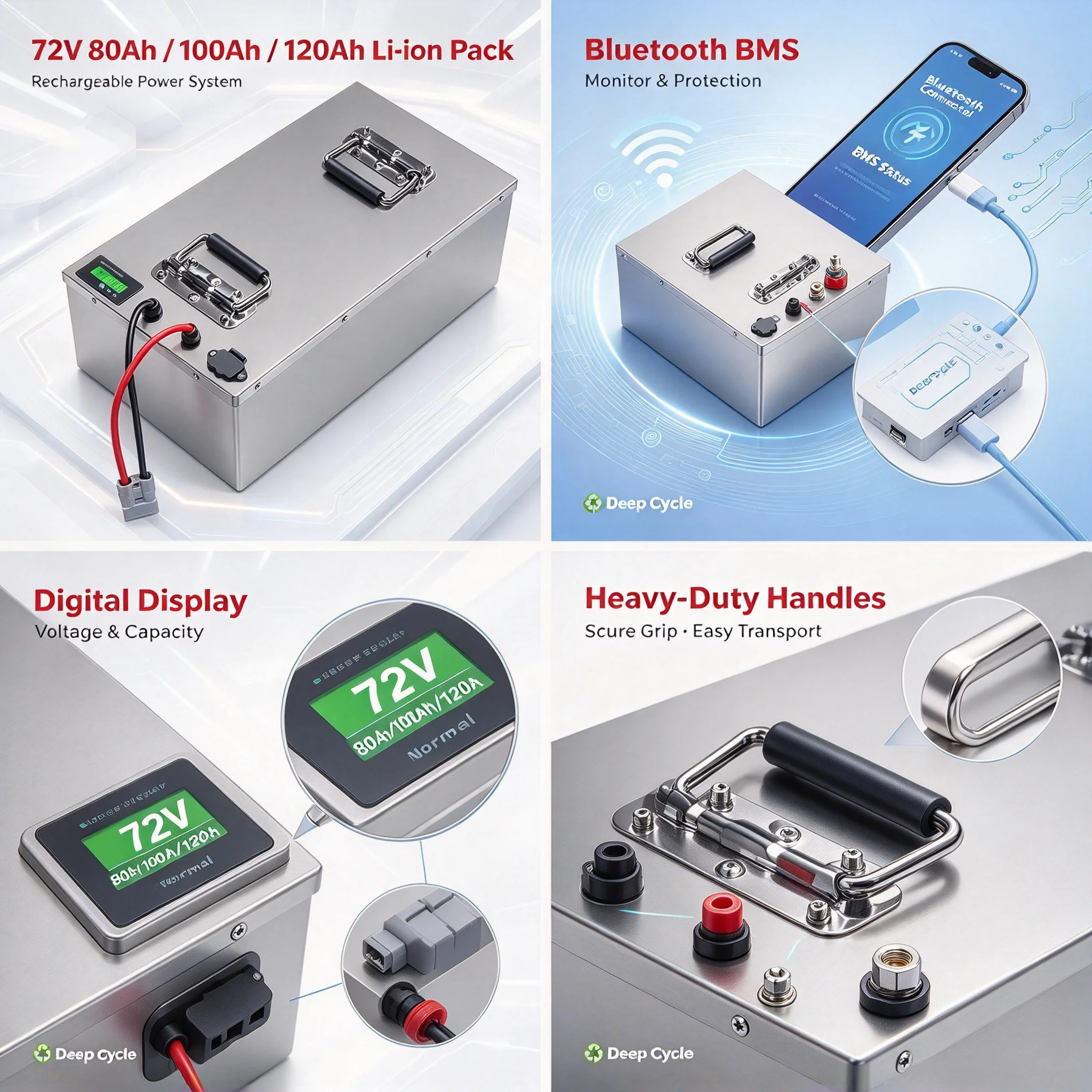 72V 80Ah 100Ah 120AH lithium li ion battery pack bluetooth BMS for 5000W 8000W 10KW Motorrad moto Roller vélo électrique