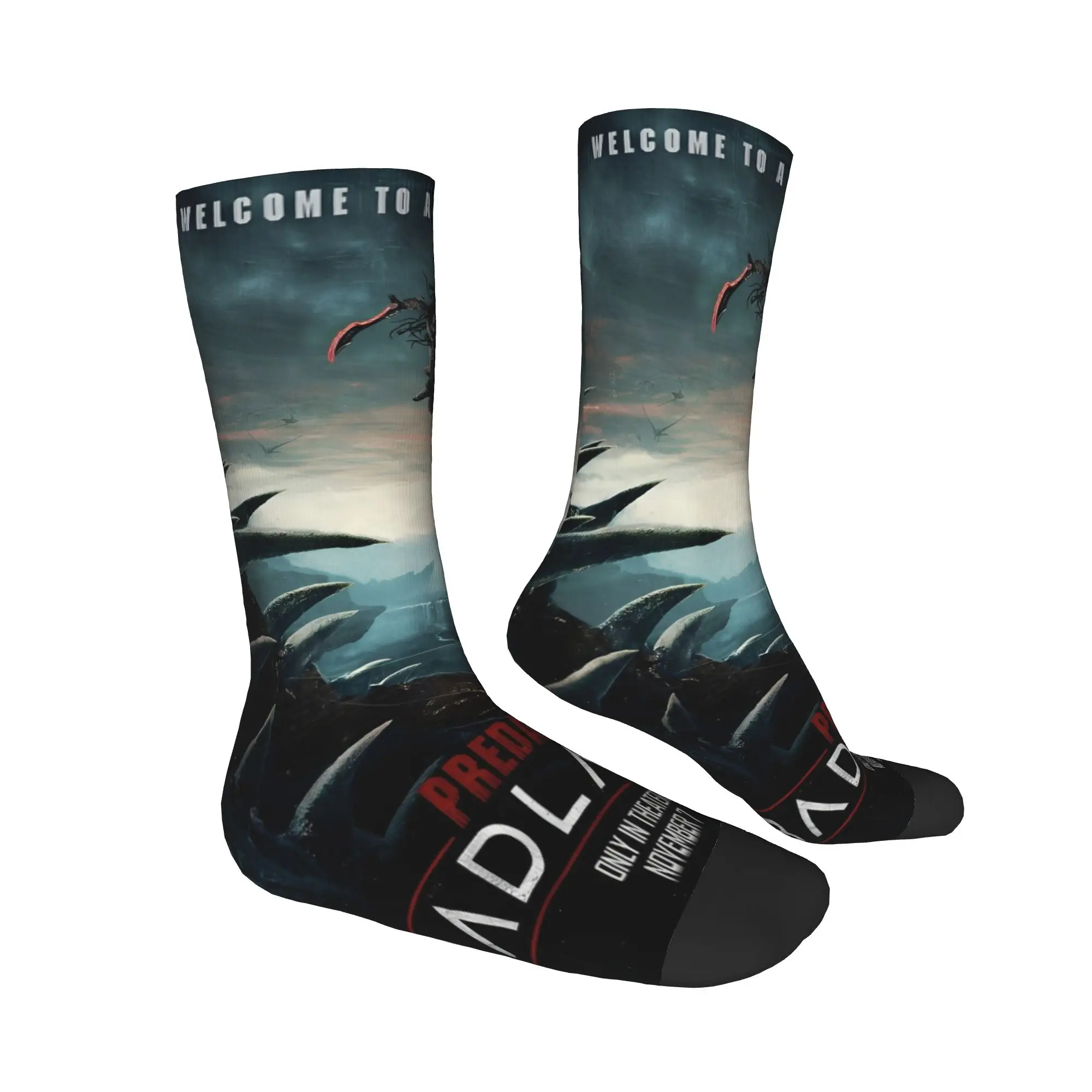 Predator: إكسسوارات جوارب طاقم تصميم Badlands للجنسين، جوارب مطبوعة قابلة للتنفس