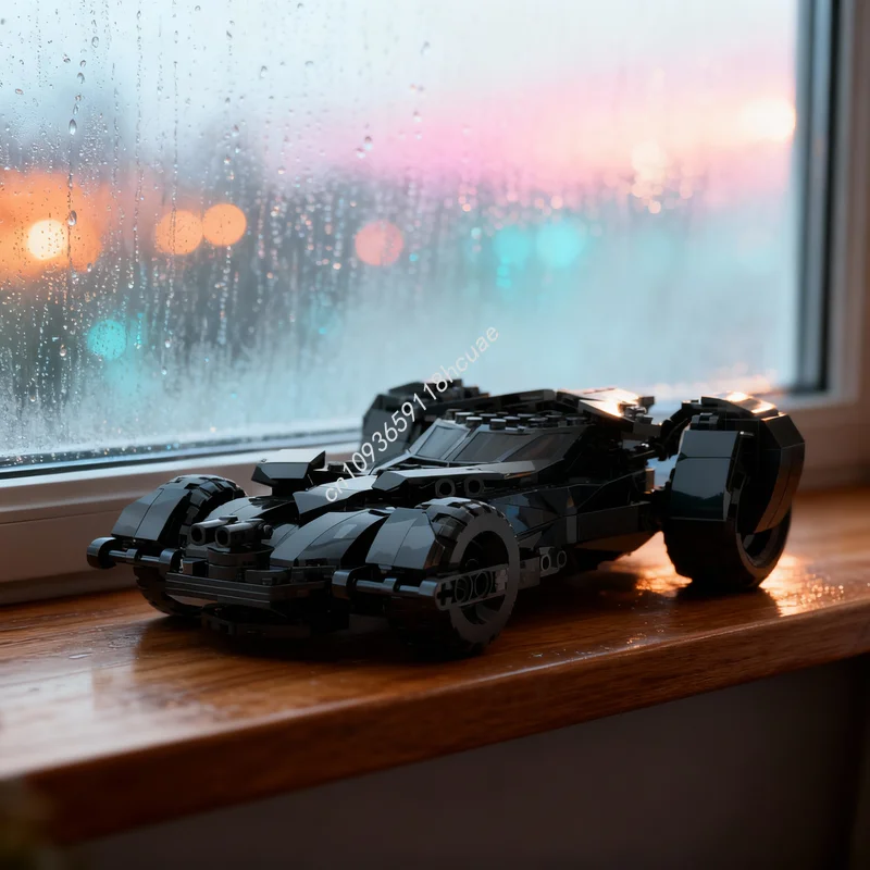 302 Piezas MOC BvS Batmóvil Superhéroes DCD, Bloques de Construcción del Modelo Batmansed, Juguetes Educativos, Regalo de Navidad para Niños