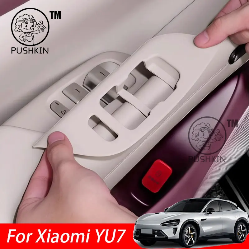 

For Xiaomi YU7 2025 Window Control Panel Silicone Pad Window Glass Lift Button Silicone Protector Car Interior Accessories