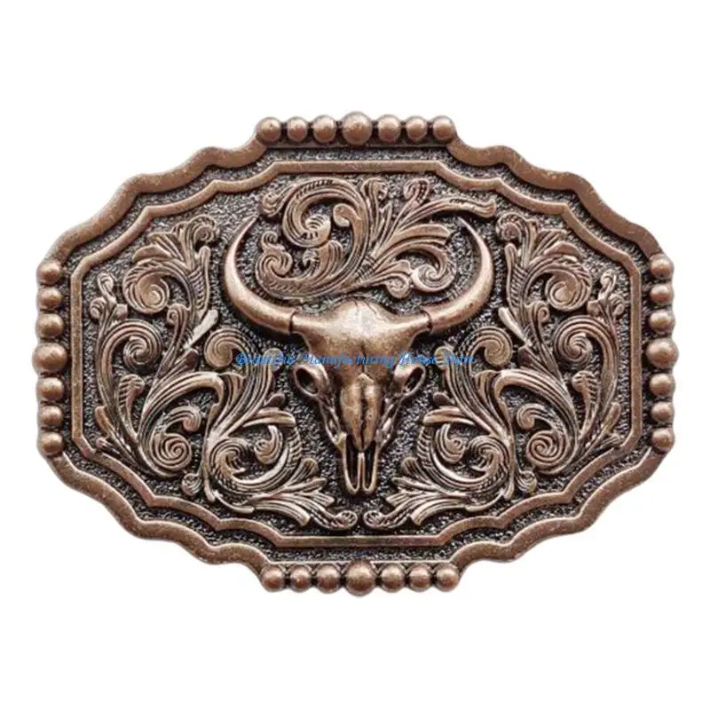 E56A Western Belt Buckle American Animal Head Cowboy Alloys Belt Buckle