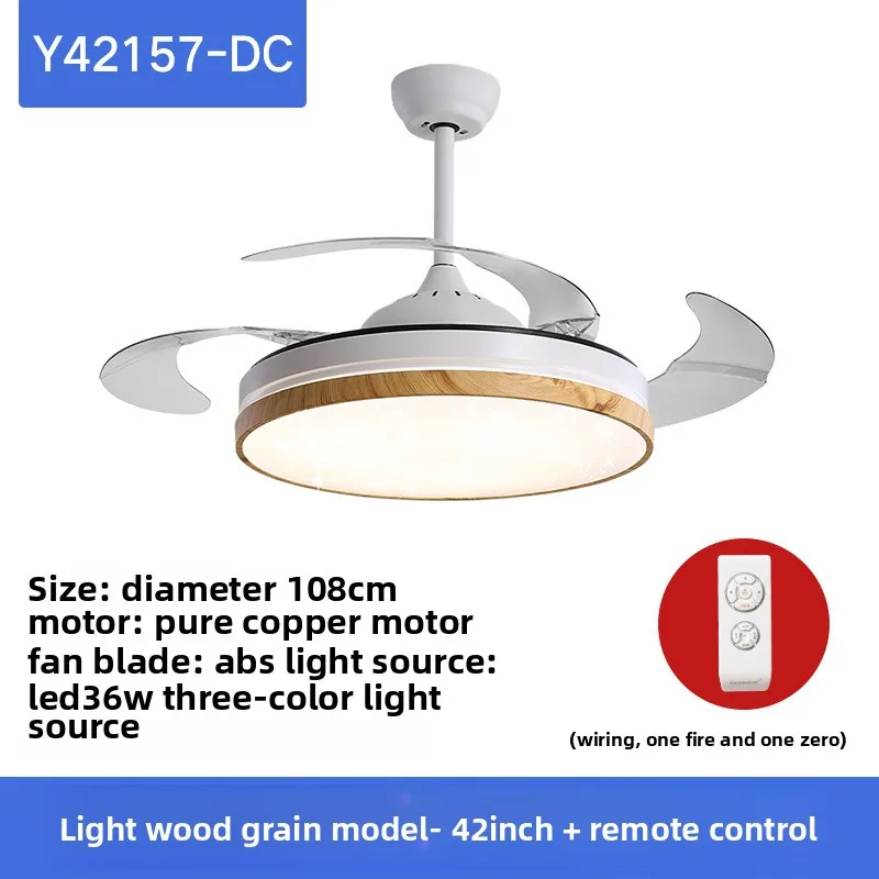 Invisible Silent Fan Light Living Room Bedroom Ceiling Fan Light Dining Room Simple Lamp Ceiling Fan