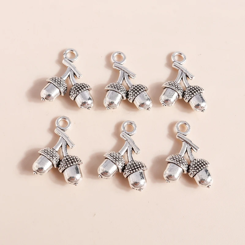 20 Stück niedliche Anhänger aus Legierung in Form von Pflanzen, Blumen, Bäumen und Blättern für die Schmuckherstellung, Ohrringe, Anhänger, Halsketten, Armbänder, DIY-Bastelzubehör – Detail 32