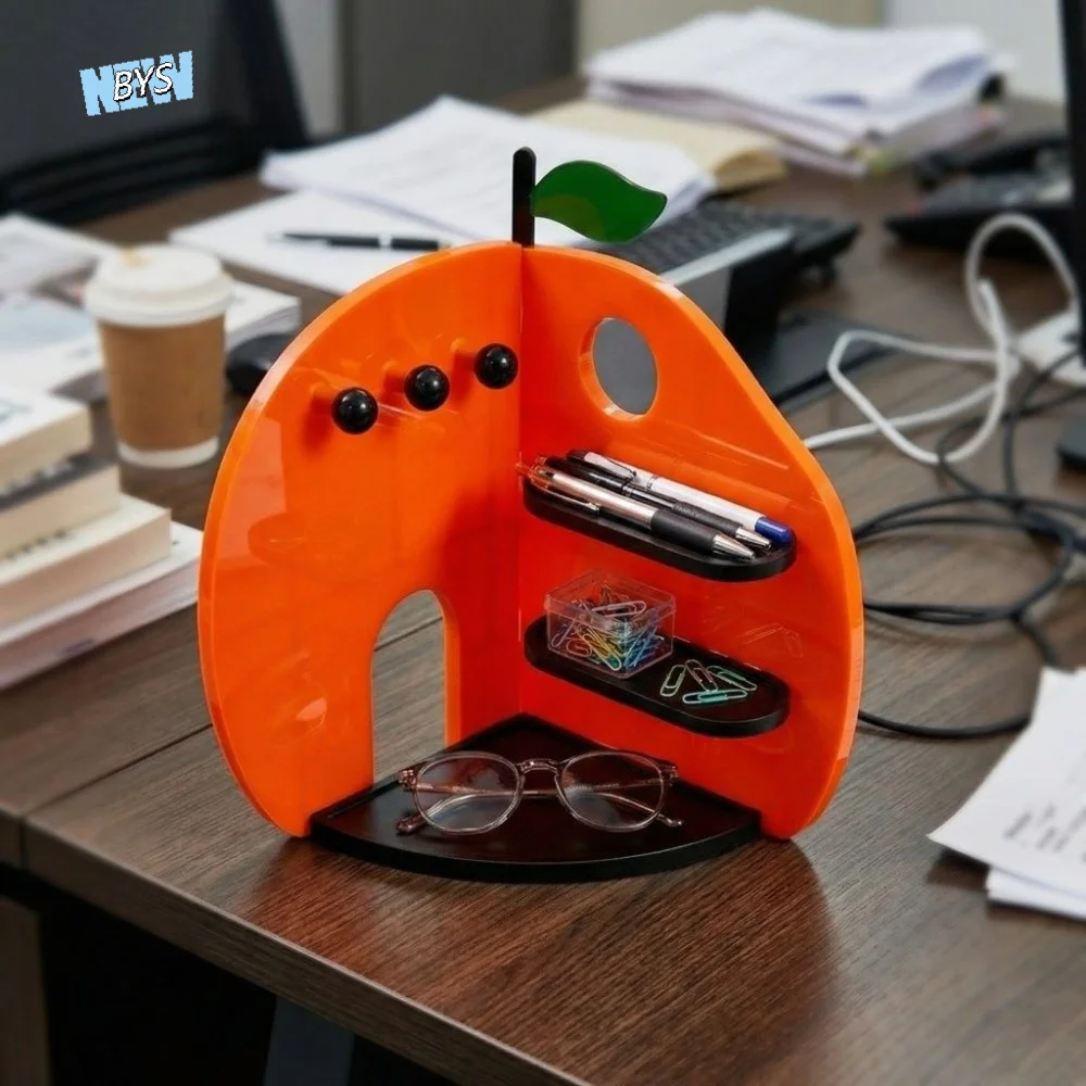 Space Saving Orange Jewelry Storage Rack Ornaments Key Holder Desktop Decoration Detachable Stable Jewelry Display Tray