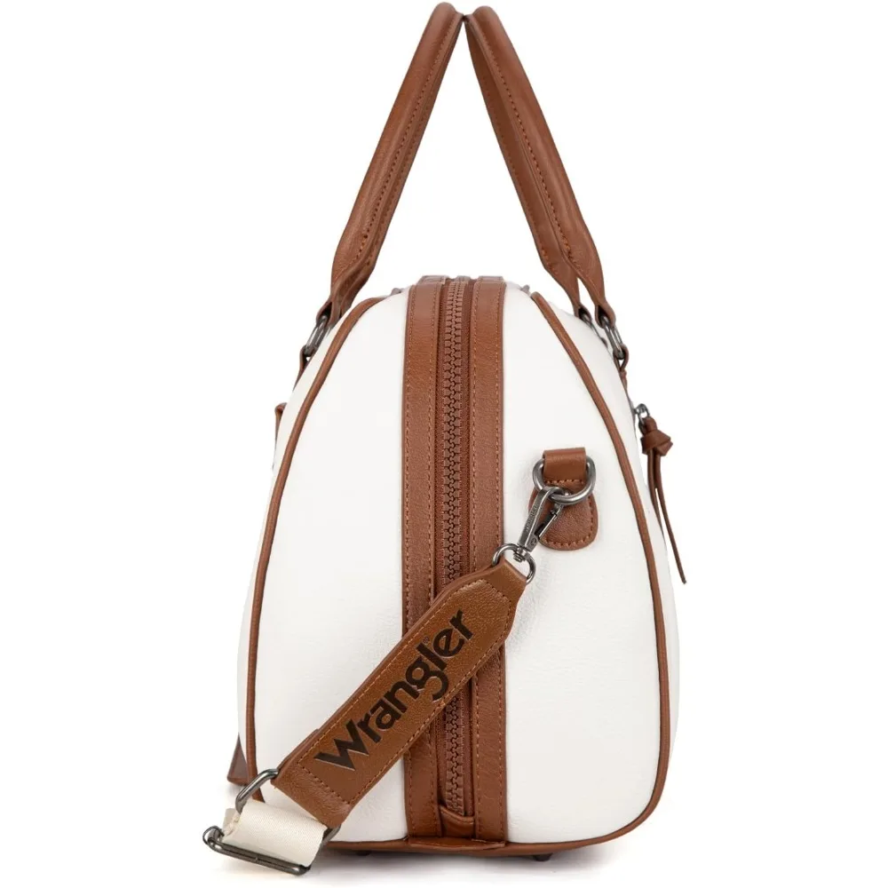 حقيبة كبيرة من القماش الخشن لعطلة نهاية الأسبوع للنساء - حقيبة حمل مصممة بين عشية وضحاها، حقيبة جلدية للرحلات، بيج #2