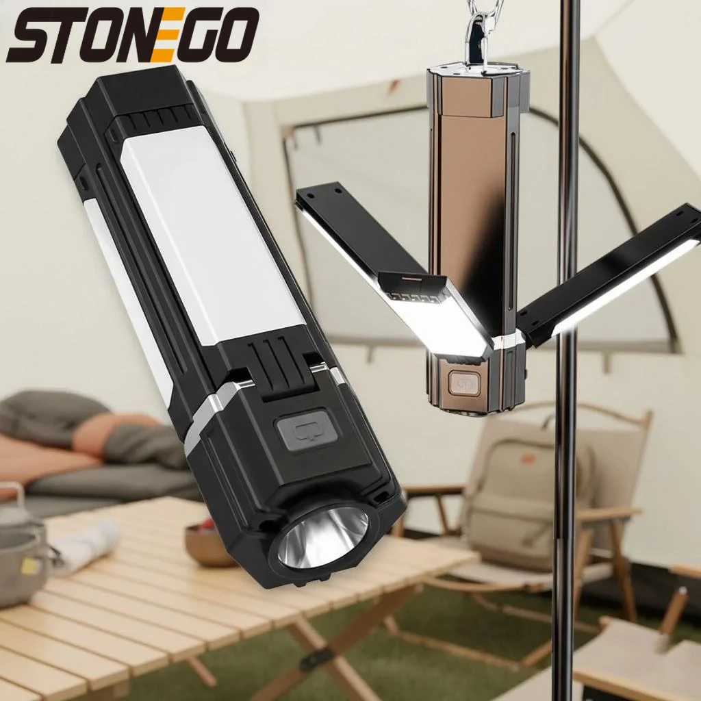 

Ультрадолговечный многофункциональный фонарь для кемпинга на открытом воздухе, светильник для палатки, фонарик с функцией зарядки и аварийным SOS-светом