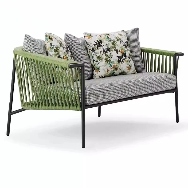 

Outdoor sofa courtyard villa garden rattan furniture waterproof and sun protection open-air balcony leisure t