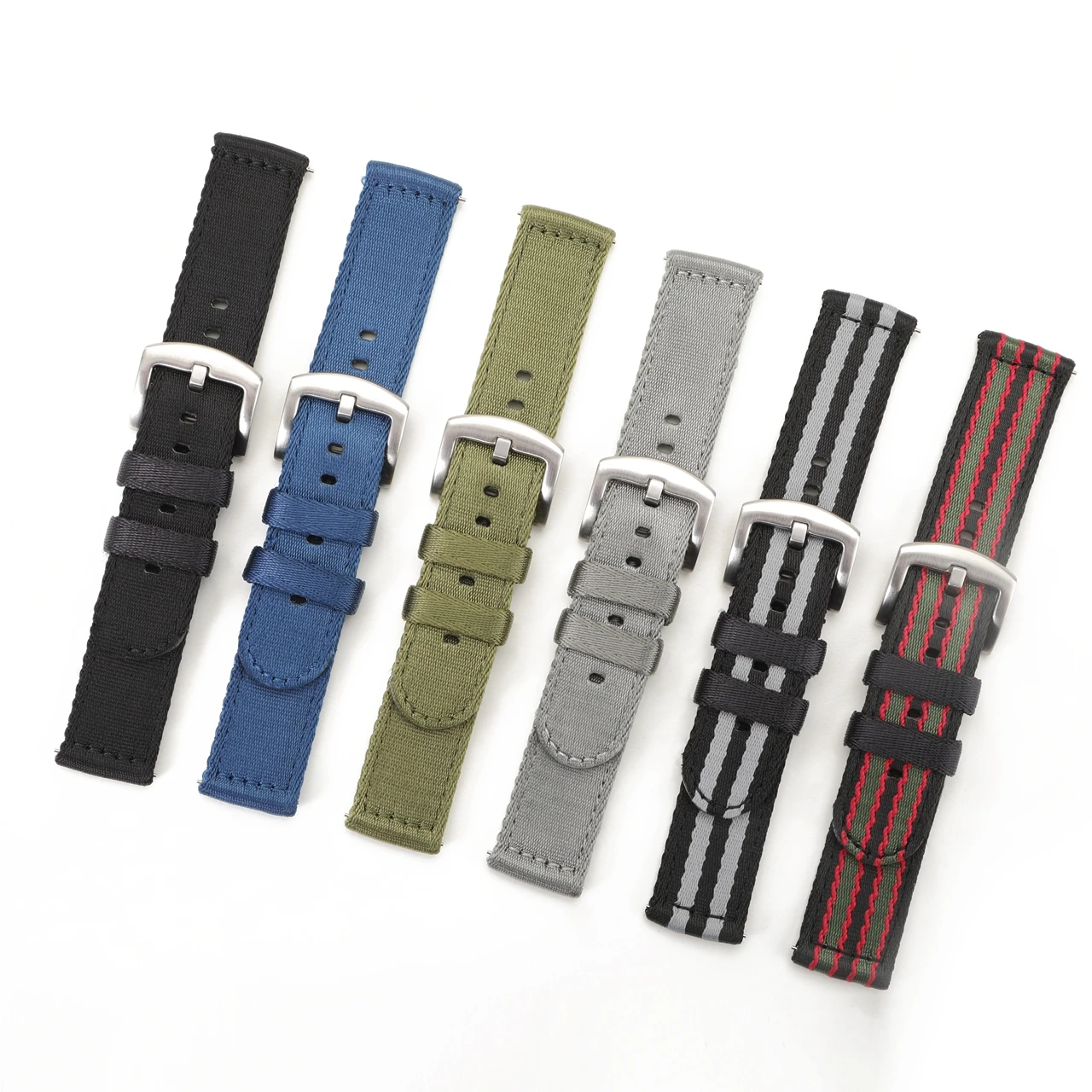 Premium Smooth Nylon Watch Strap 18mm 20mm 22mm Woven Nylon Seatbelt Watchband Quick Release Replacement Wristband for Seiko