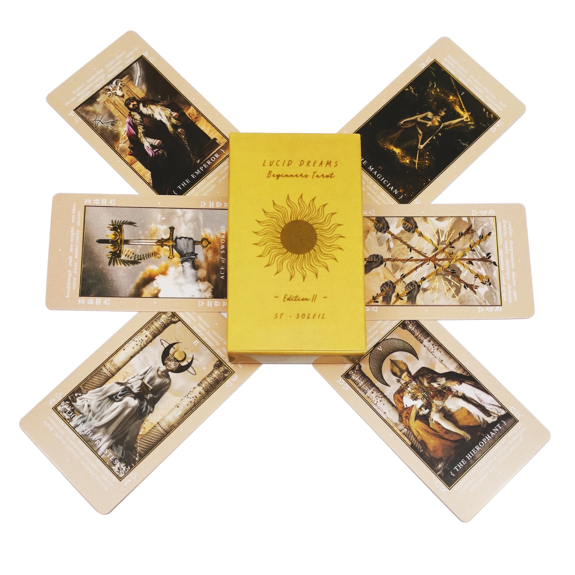 Lucid Dreams Beginners Tarot Deck Classic Design Divination Meditation Tarot Cards For Beginner Family Party Game Tool gift