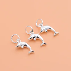 S925 sterling silver bracelet production accessories handmade diy jewelry string beads material small dolphin pendant