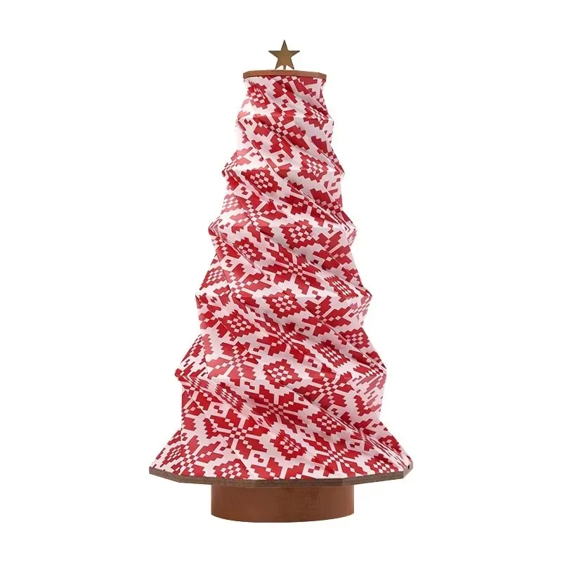 Customizable Christmas Paper Lanterns Expandable Holiday Home Decorations Reusable Festive Atmosphere Magic Pillar Design