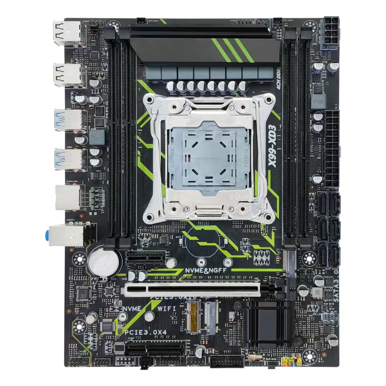 

X99-XD3 desktop computer main board original C612X99 chip DDR3 four-slot 8-phase power supply 6-layer PCB large board